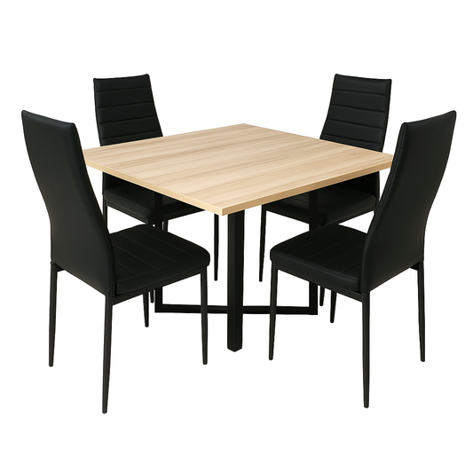 Leah Dining Table with 4 Ease Chair