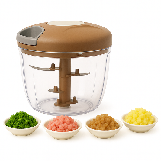 EOTIA Manual Food Chopper Ð 900ml Hand?Pull Vegetable & Fruit Dicer