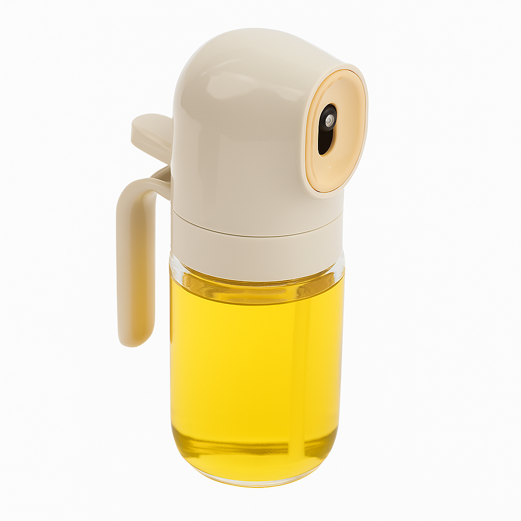 Glass Oil Spray Bottle Ð Refillable Dispenser for Cooking, Baking & Grilling
