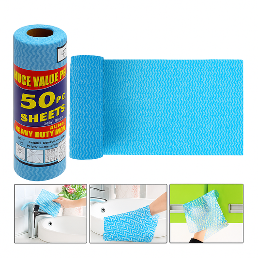 50-Piece Heavy Duty Kitchen Cleaning Wipes Ð Multi-Purpose, Lint-Free & Reusable