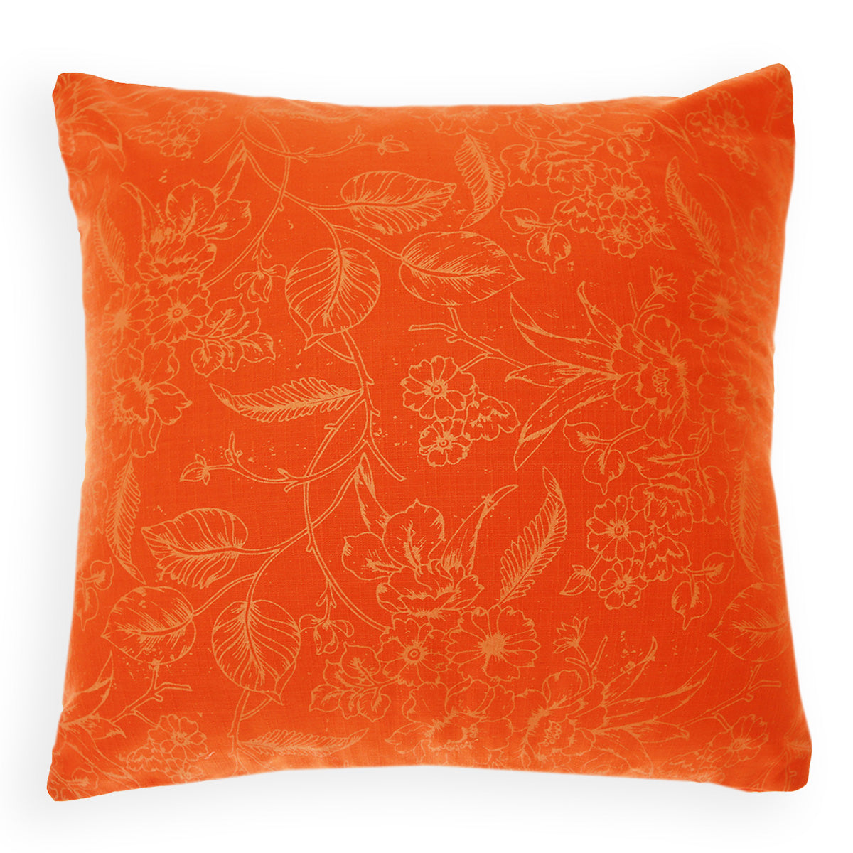 Yellow Floral Cushion Cover 18x18"