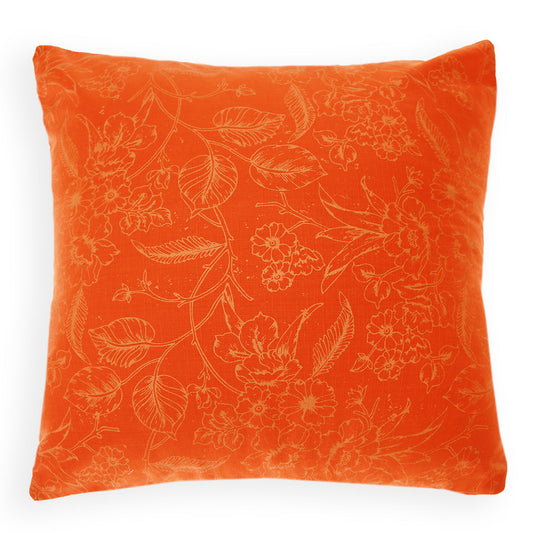 Yellow Floral Cushion Cover 18x18"