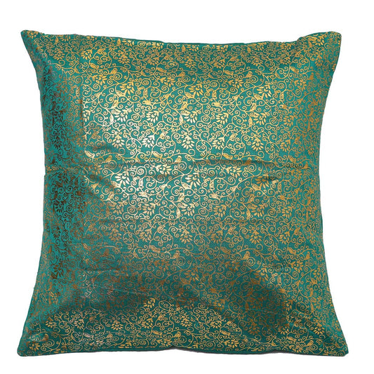 SPIRAL TEAL CUSHION COVER 16X16