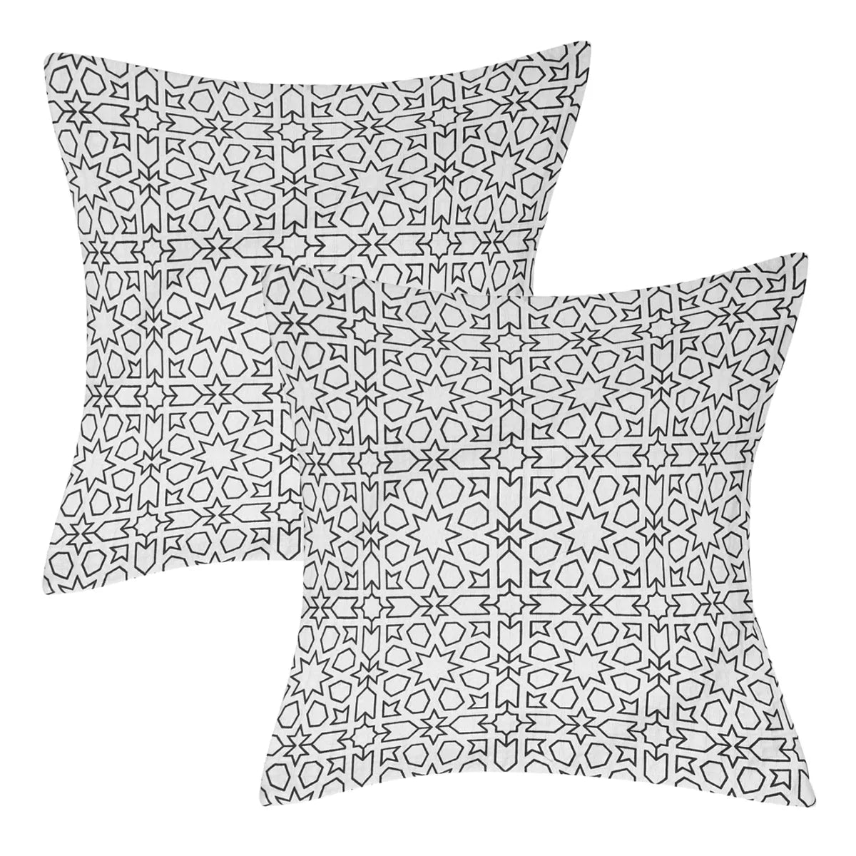 Maerakksh Jaal Black Cushion Cover 18x18"