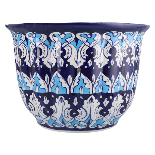 Planter Ceramic.Multi Large Blue Pottery