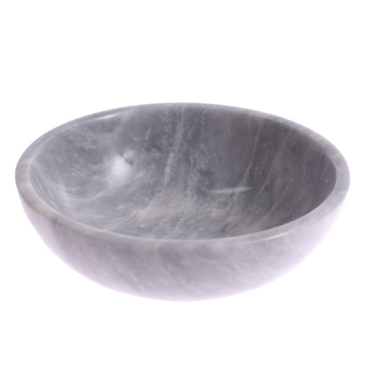 BOWL 9X9X3.MARBLE.BLACK GREY