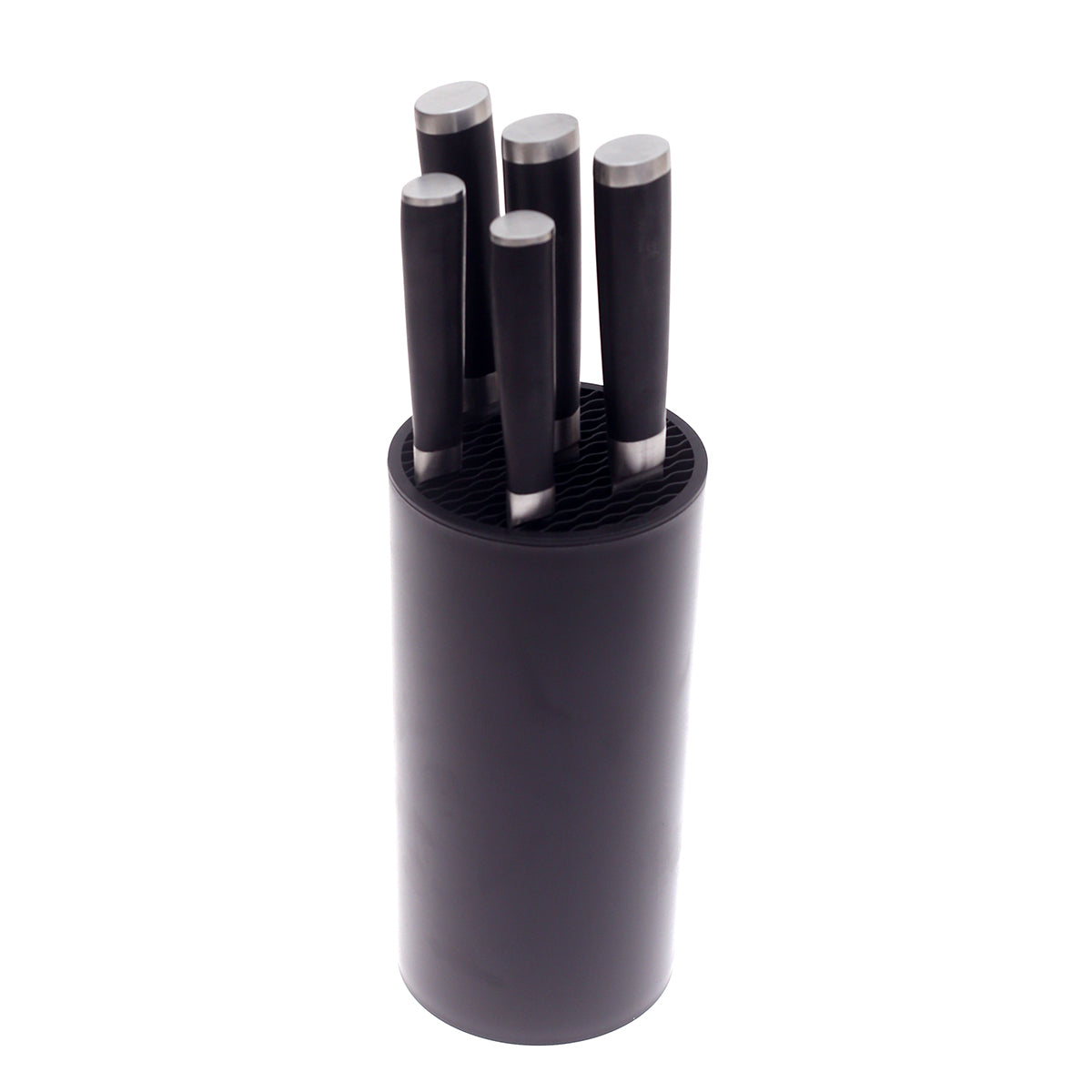 Black Knife Set Ð 6 Pcs with Holder