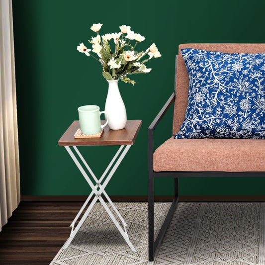 Ditmas Folding Side Table (White)