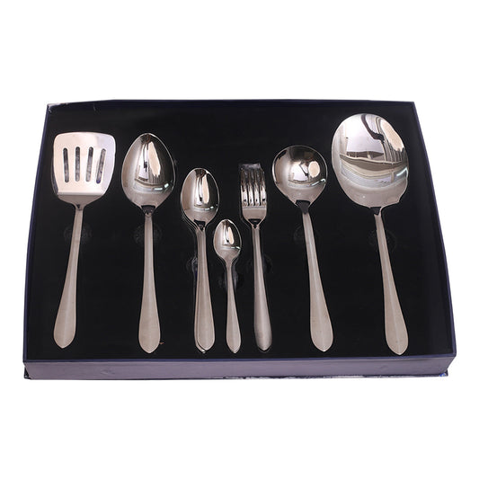 Elegant Silver 22-Piece Cutlery Set Ð Premium Stainless Steel Flatware with Gift Box (Tree Design)