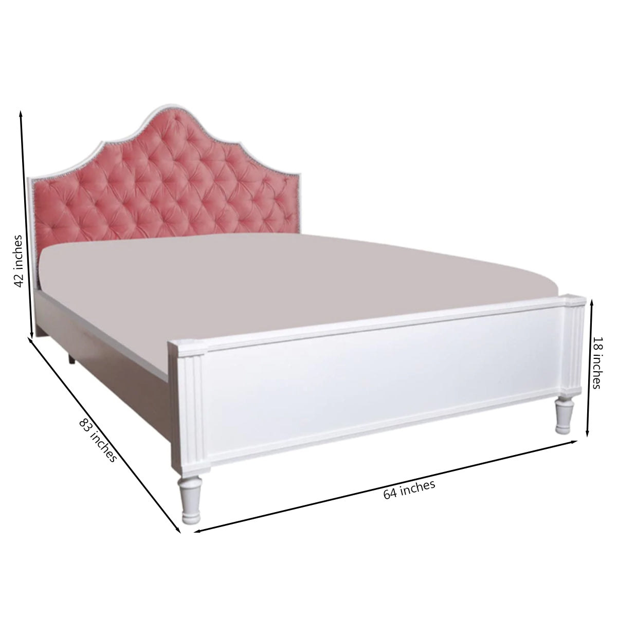 Ethereal Queen Bed with side table