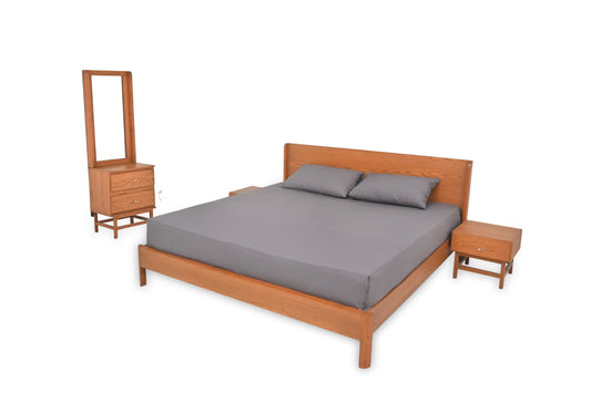 Harry N Bedroom Set Ð King Size Bed & Dresser with Mirror