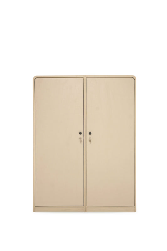 Harold 2-Door Wardrobe Ð Solid Wood with Cane Detailing