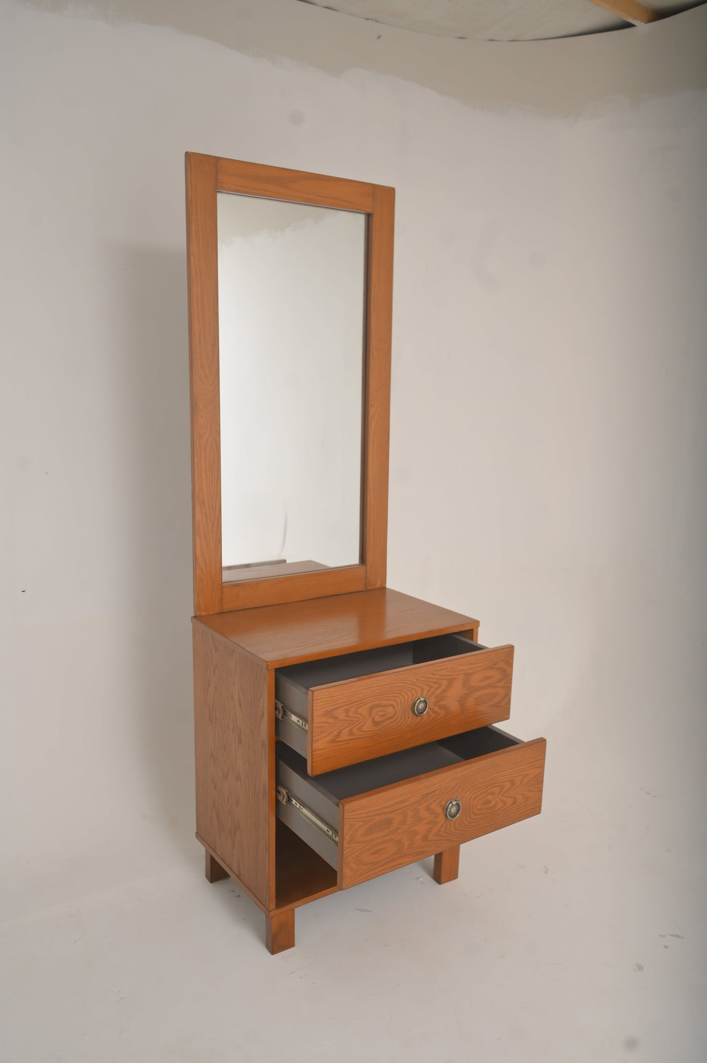 Harry Dresser Ð Solid Wood with Upholstered Drawer Panels