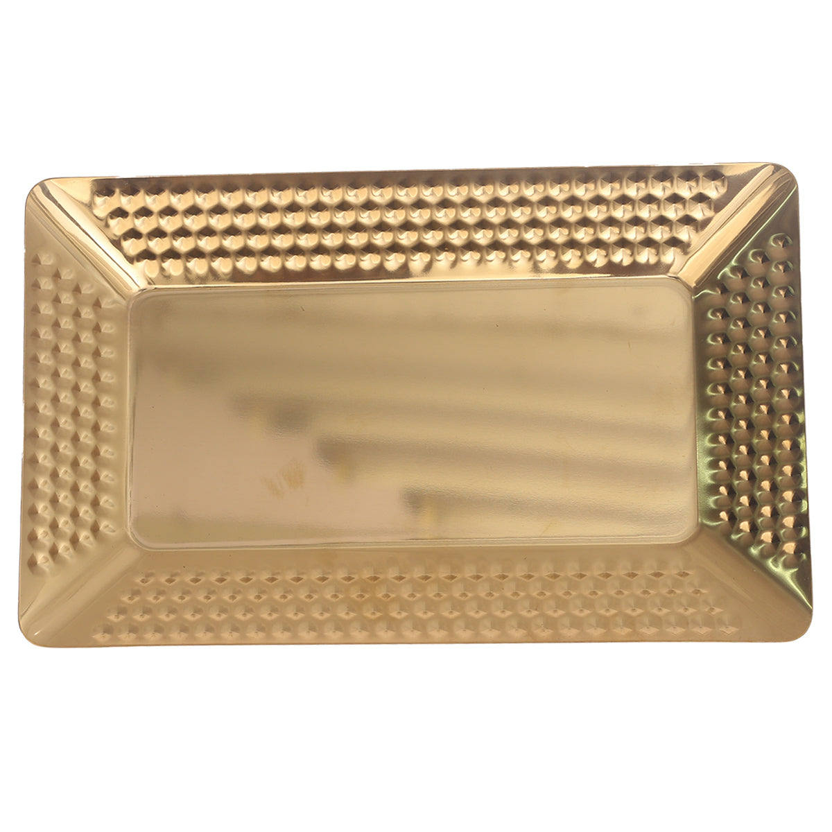 Rect Tray Gold Ð Embossed Metallic Serving Tray