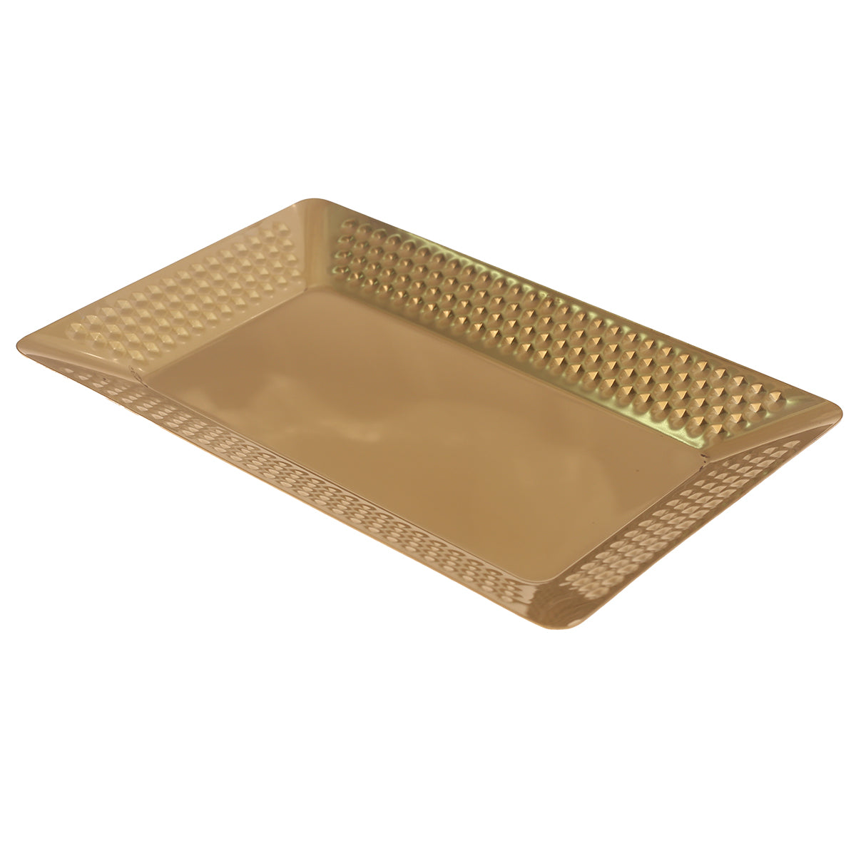 Rect Tray Gold Ð Embossed Metallic Serving Tray