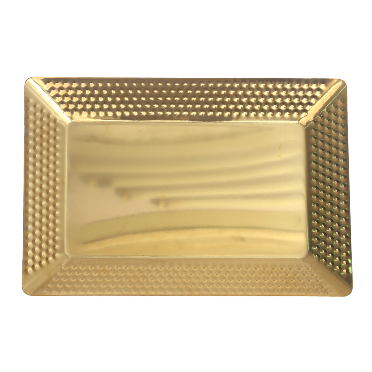 Rect Tray Gold Ð Embossed Metallic Serving Tray