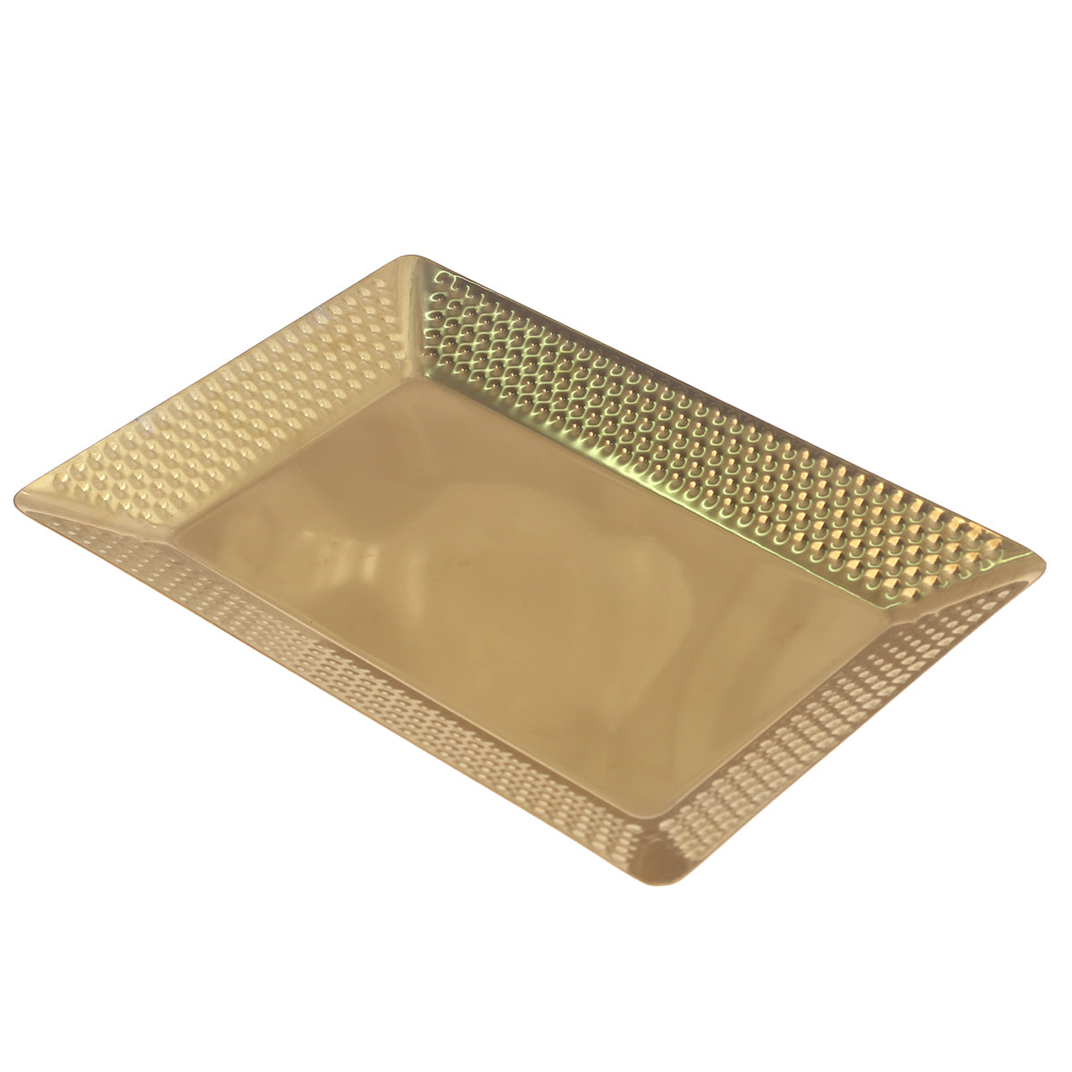 Rect Tray Gold Ð Embossed Metallic Serving Tray