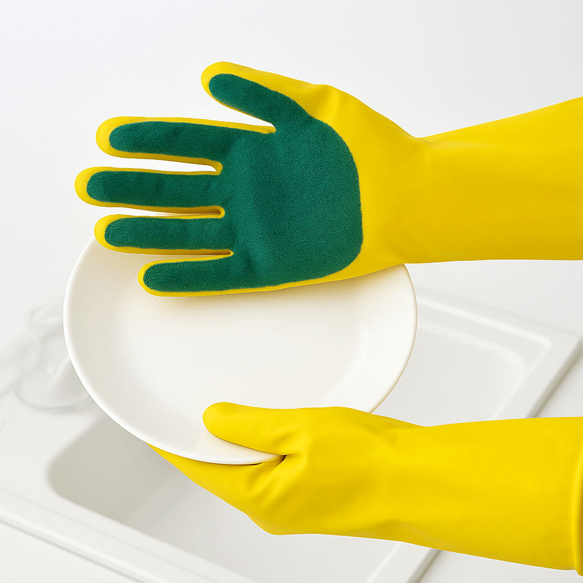 Cleaning Gloves with Built-In Sponge Ð Heavy-Duty & Multi-Purpose