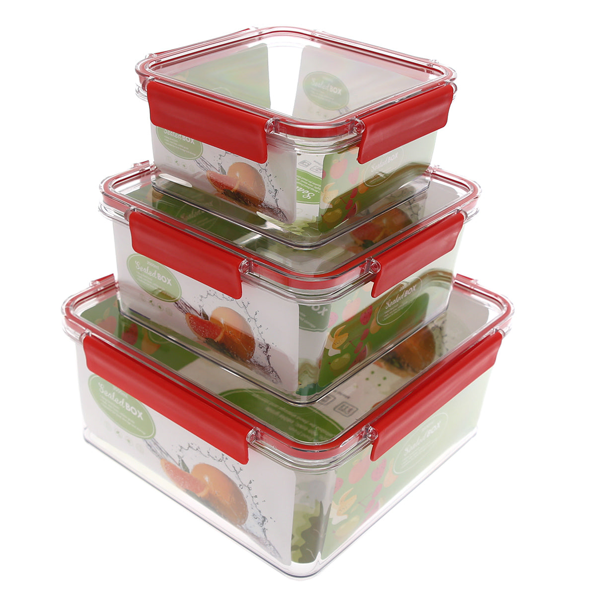 Airtight Food Storage Containers Ð 3?Piece Square Acrylic Set