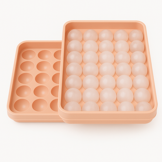 Ice Cube Ball Tray Ð 33 Pieces Orange