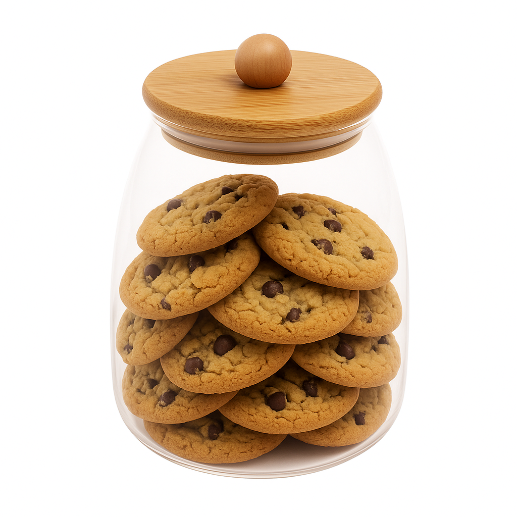 Glass Jar with Wooden Lid Ð 750ml & 550ml