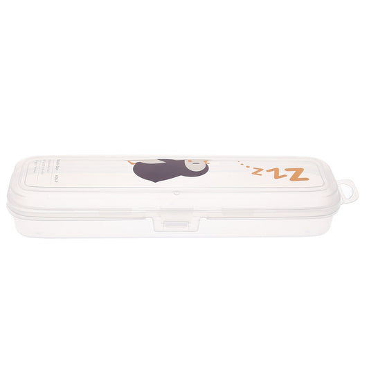 Sleeping Penguin Multi?Box Ð Transparent Stationery Storage Case for Kids & School Supplies (Copy)
