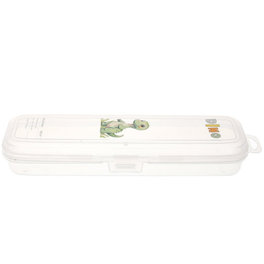 Dino Multi?Box Ð Transparent Stationery Storage Case for Kids & School Supplies