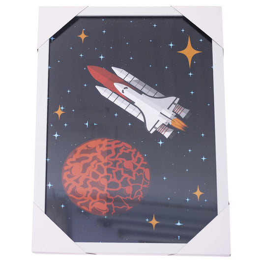 Into the Space Wall Art 12X18 (Rocket)
