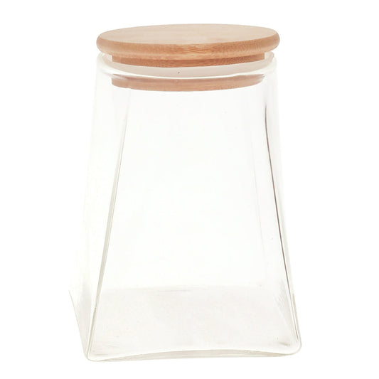 Glass Jar Wood Lid M 7228-21