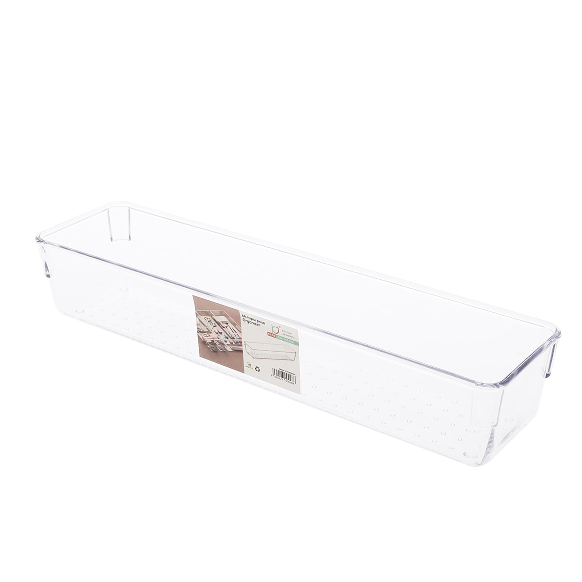 Long Multipurpose Organizer Tray Ð Clear Plastic Storage for Drawers & Countertops