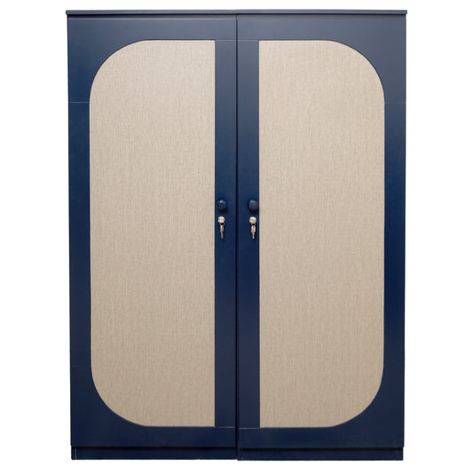 Lancaster black 2 wardrobe