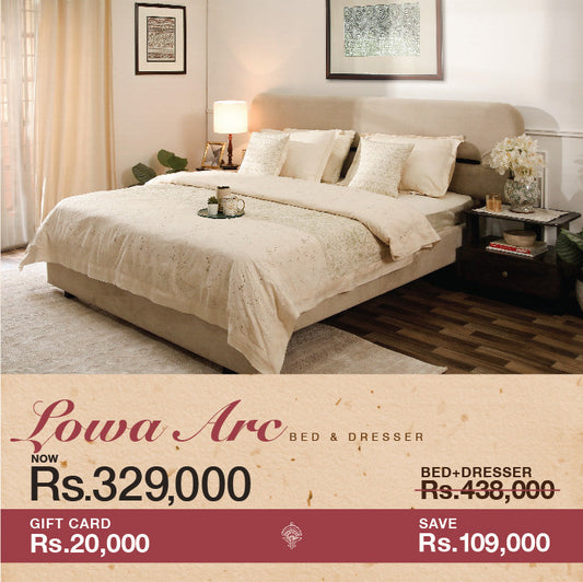 Lowa Arc Bedroom Set Ð Bed, Dresser & Rs 20,000 Gift Card