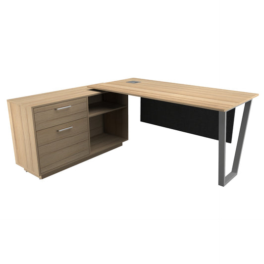 Office Furniture - Manager Desk with Side Rack - LAZO SERIES
