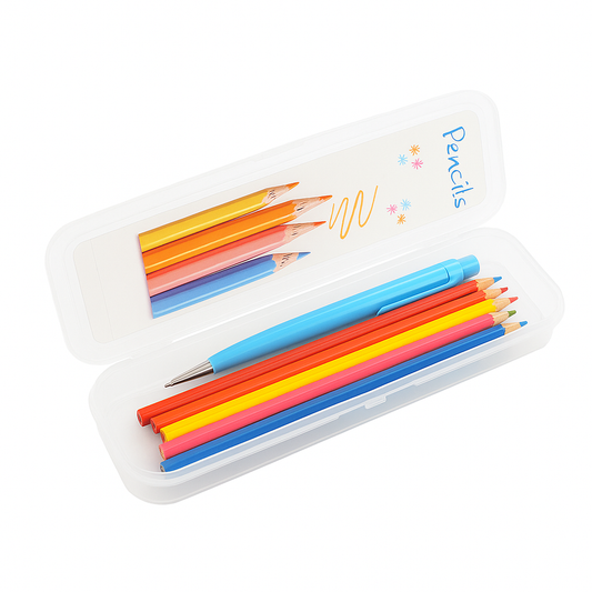 Multi Pencil Box Ð Transparent Stationery Organizer for School, Office & Art Supplies