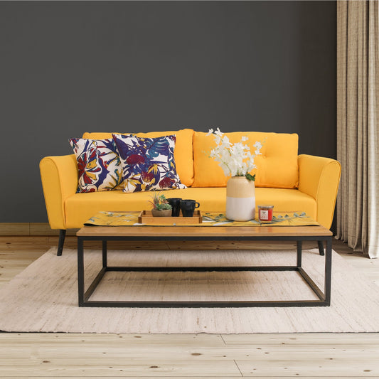 Rovak Sofa Set Bundle (3+2 seater) Yellow