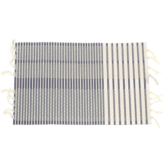 Blue Squares Single Bamboo Placemat 13x19