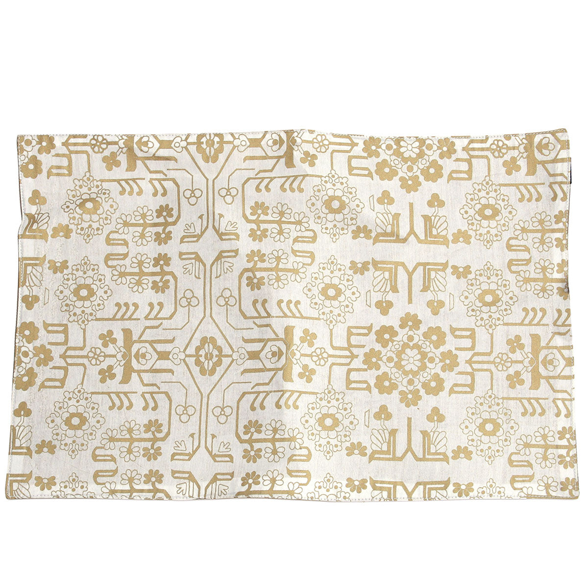 White Gold Floral Placemat