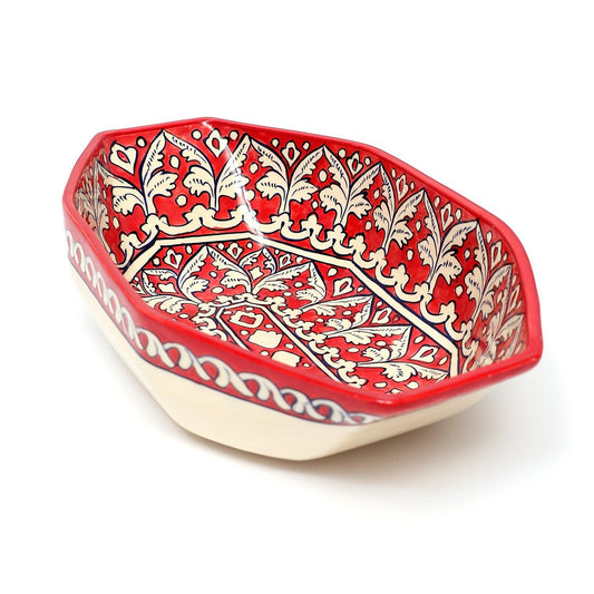 Multi Oval Bowl Red