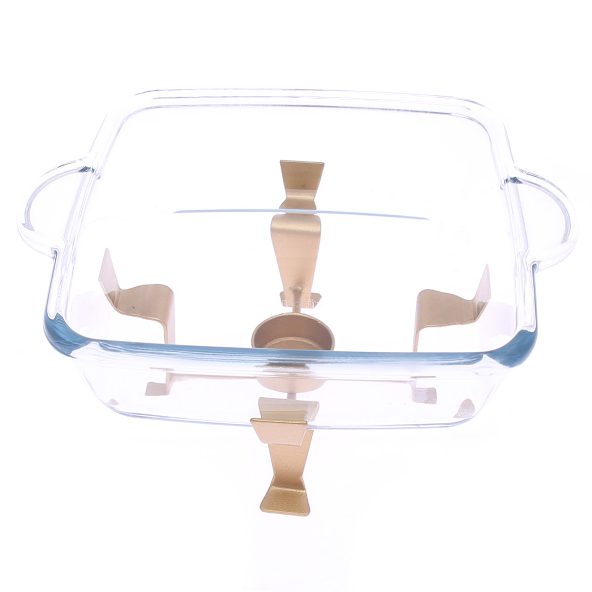 Ethnic line Glass Dish With Stand
