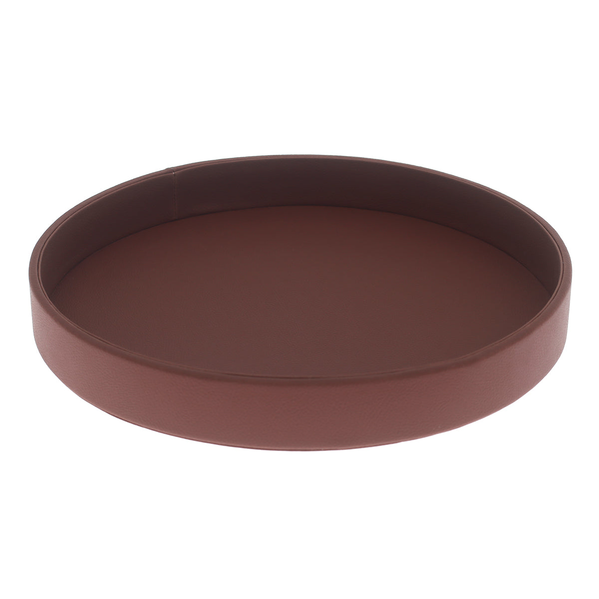 Round Platter Tray Brown