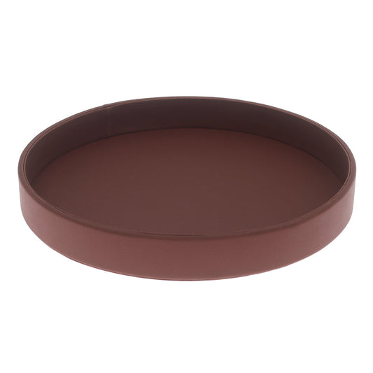 Round Platter Tray Brown