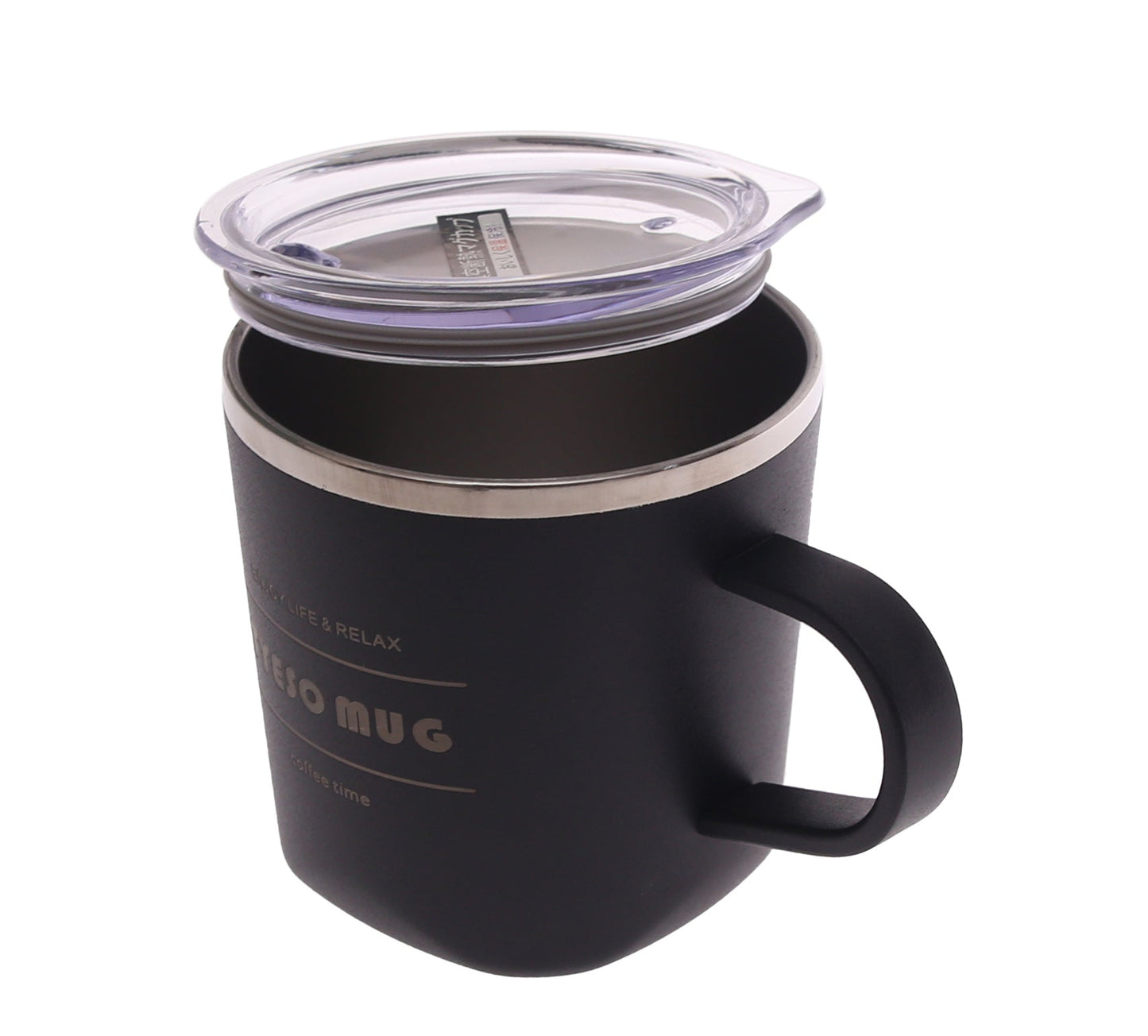 TYESO Insulated Coffee Mug with Lid Ð Stainless Steel Travel Cup (Pink, Black, Light Blue, Blue)