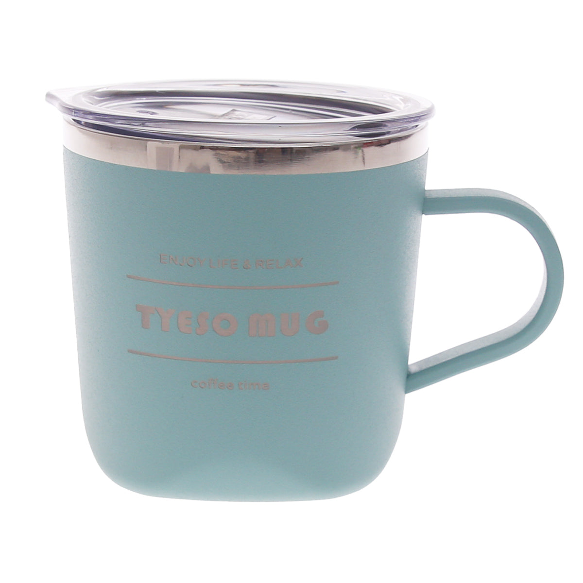 TYESO Insulated Coffee Mug with Lid Ð Stainless Steel Travel Cup (Pink, Black, Light Blue, Blue)