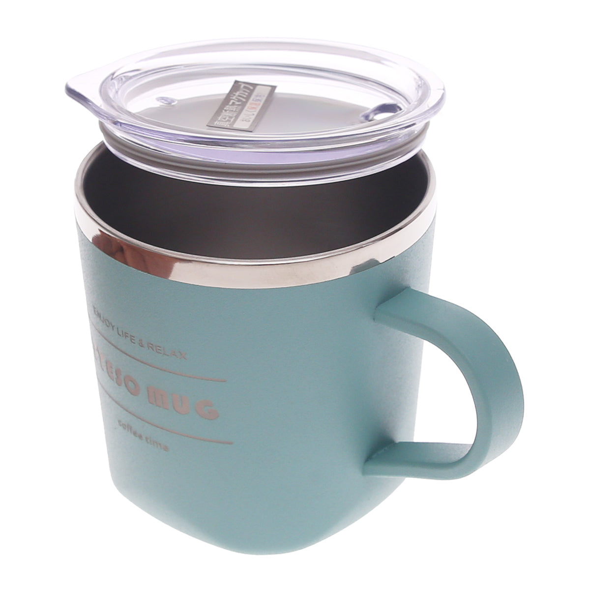 TYESO Insulated Coffee Mug with Lid Ð Stainless Steel Travel Cup (Pink, Black, Light Blue, Blue)