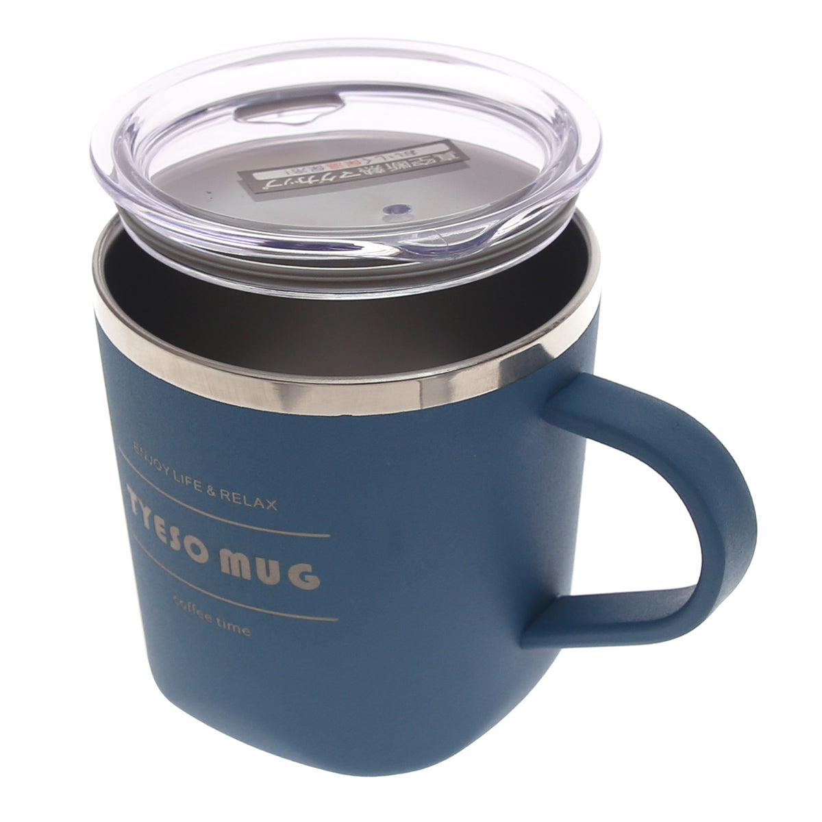 TYESO Insulated Coffee Mug with Lid Ð Stainless Steel Travel Cup (Pink, Black, Light Blue, Blue)