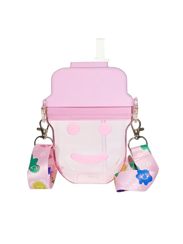 Cute Face Crossbody Water Bottle Ð 300ml