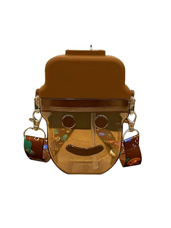 Cute Face Crossbody Water Bottle Ð 300ml