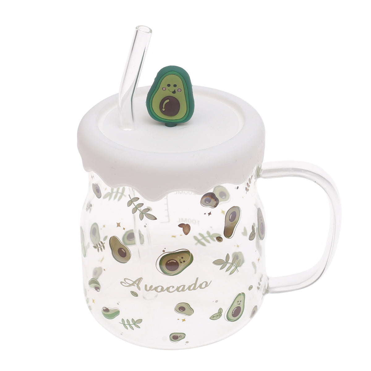 Fruit Mug Ð Transparent with Fun Fruit Design & Lid