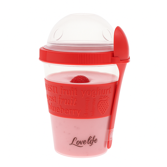 Portable Yogurt Cup with Spoon Ð BPA?Free Snack Container for Yogurt, Parfaits & On?the?Go Snacks