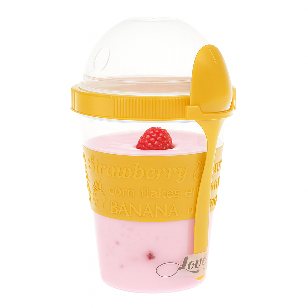 Portable Yogurt Cup with Spoon Ð BPA?Free Snack Container for Yogurt, Parfaits & On?the?Go Snacks